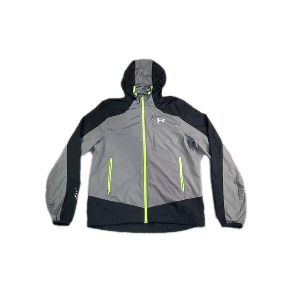 Under Armour Other - Under Armour Jacket Mens Sz M Black Gray AllSeasonGear Hooded Rain C33-49